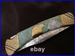 Buck 110 custom knife by Ghostown Custom Knives. Eagle Moon 025-25