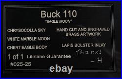 Buck 110 custom knife by Ghostown Custom Knives. Eagle Moon 025-25