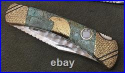 Buck 110 custom knife by Ghostown Custom Knives. Eagle Moon 025-25