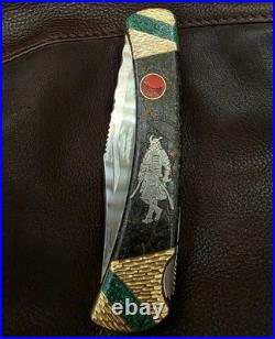 Buck 110 custom knife by Ghostown Custom Knives. SAMURI 024-25
