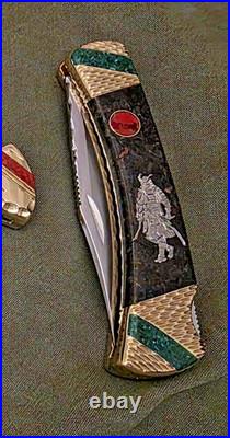 Buck 110 custom knife by Ghostown Custom Knives. SAMURI 024-25