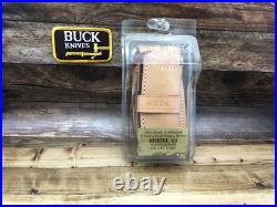 Buck 1980's Model 110 Genuine Tan Leather Sheath Catalog# 387 Mint In Package+