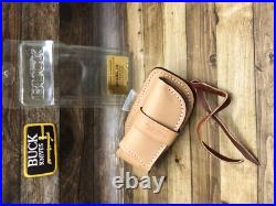 Buck 1980's Model 110 Genuine Tan Leather Sheath Catalog# 387 Mint In Package+
