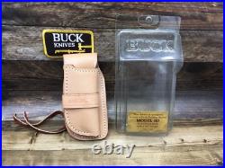 Buck 1980's Model 110 Genuine Tan Leather Sheath Catalog# 387 Mint In Package+
