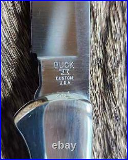 Buck 532 Bucklock Orange Giraffe Bone Custom Shop