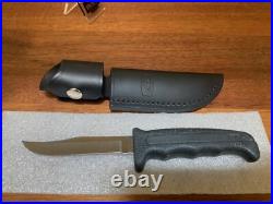 Buck 602 Knife Vintage (1986) with Black Kraton Handle and Sheath Clean