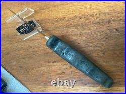 Buck 602 Knife Vintage (1986) with Black Kraton Handle and Sheath Clean