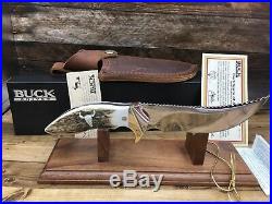 Buck Bill Cody Ltd. Edt B406EKSLE Kalinga Pro Knife Elk Handle Sheath Mint