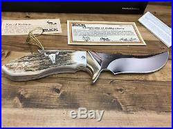 Buck Bill Cody Ltd. Edt B406EKSLE Kalinga Pro Knife Elk Handle Sheath Mint