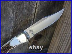 Buck Custom 110 Folding Hunter Knife Elk Handle S30V Blade NEW