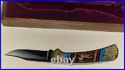 Buck Custom USA Buck Knife Handmade by Navajo Artist Dave Yellowhorse NEW cond