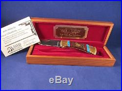 Buck David Yellowhorse 112 Custom MUSTANG Knife Mint In Display Case