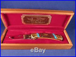 Buck David Yellowhorse 112 Custom MUSTANG Knife Mint In Display Case