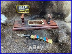 Buck David Yellowhorse 112 custom Sacred Eagle Knife In Covered Display Case