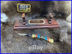 Buck David Yellowhorse 112 custom Sacred Eagle Knife In Covered Display Case