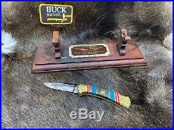 Buck David Yellowhorse 112 custom Sacred Eagle Knife In Covered Display Case