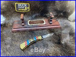 Buck David Yellowhorse 112 custom Sacred Eagle Knife In Covered Display Case