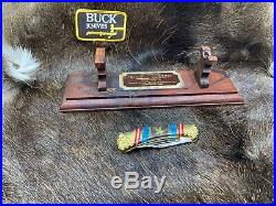 Buck David Yellowhorse 112 custom Sacred Eagle Knife In Covered Display Case