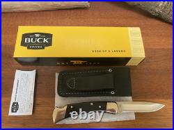 Buck Knife 110 (2018) Black Micarta Drop Point S35VN Serialized as #1 RARE