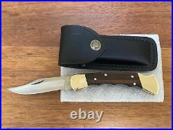 Buck Knife 110 Grooved 2-Dot with Square Frame and OEM Sheath Clean