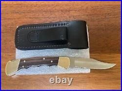 Buck Knife 110 Grooved 2-Dot with Square Frame and OEM Sheath Clean