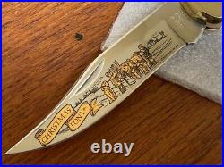 Buck Knife 110 Vintage (1990) Etched Christmas Pony 21 OF 1000 MINT