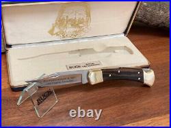 Buck Knife 110 Vintage (1997) Etched Carpenters Union 1977 withBox MINT