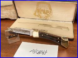 Buck Knife 110 Vintage (1997) Etched Carpenters Union 1977 withBox MINT