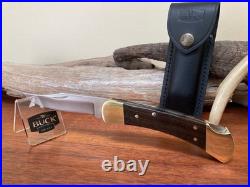Buck Knife 110- Vintage (2-Dot) Square Frame, 3-Large Pins, Buck Sheath Clean