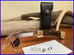 Buck Knife 110- Vintage (2-Dot) Square Frame, 3-Large Pins, Buck Sheath Clean
