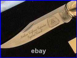 Buck Knife 110 Vintage (2000) Etched Carpenters Union Northern Cal MINT