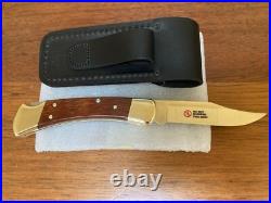 Buck Knife 110 Vintage (2000) IONFusion Champagne With OEM Buck Sheath NOS
