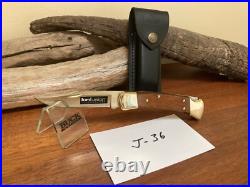 Buck Knife 110 Vintage (2000) IONFusion Champagne With OEM Buck Sheath NOS