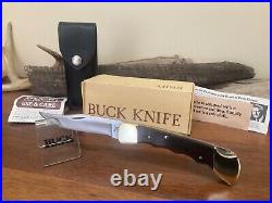 Buck Knife 110 Vintage 3-Liner with Finger Grooves/Box/Sheath/Papers CLEAN