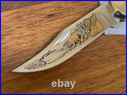 Buck Knife 110 Vintage 4Dot Gander Mt. Exclusive Gold Etch (117 of 200) RARE