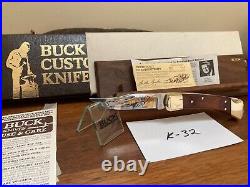 Buck Knife 110 Vintage 4Dot Gander Mt. Exclusive Gold Etch (117 of 200) RARE