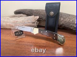 Buck Knife 112- Vintage (2000) Grooved with Old Square Frame & Sheath Clean