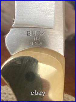 Buck Knife 112- Vintage (2000) Grooved with Old Square Frame & Sheath Clean