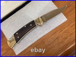 Buck Knife 112 Vintage Custom Gold Etch Locomotive #140 OF 250 NOS