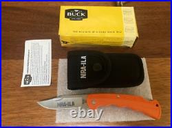 Buck Knife 422 Vintage (2012) Orange Frame / Box / NRA Etch /Papers NOS