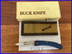 Buck Knife 424 Bucklite Vintage (1987) Blue Work-man NIB RARE