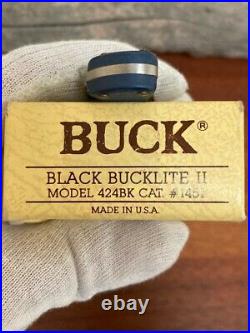 Buck Knife 424 Bucklite Vintage (1987) Blue Work-man NIB RARE