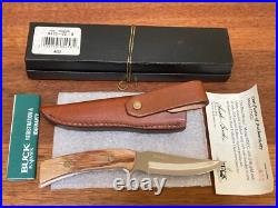 Buck Knife 475 Custom, BCCI etch, MP, LE Box, Sheath, COA (210 Made) NOS