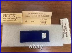 Buck Knife 526 (1988) Ward Bros. Barber Pole Etch withCOA (1 of 250) SCARCE