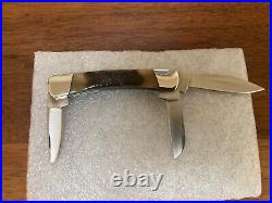 Buck Knife 703 Vintage Script Colt with Ram Horn Scales and Box NOS