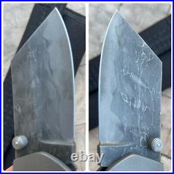 Burchtree Bladeworks Custom Cable Knife -RaySkin San Mai W2 Cable Damascus & COA