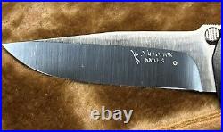 Butch Vallotton Knives Original Custom Chameleon Folding Knife PLAIN EDGE Mint