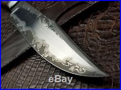 CAS Claudio Sobral Large San Mai Custom Fighter Knife with Sheath 17.25'' OAL