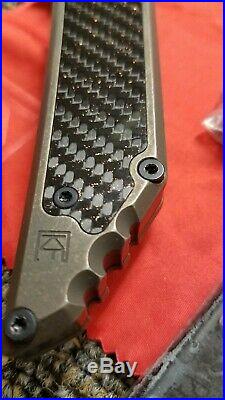 CKF Custom Knife Factory Jake Hoback Kwaiback Bronze Dust Carbon Fiber Edition