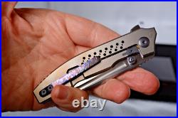 CKF Rassenti Snafu Integral 3.0 Flipper Knife Titanium Timascus M390 Steel